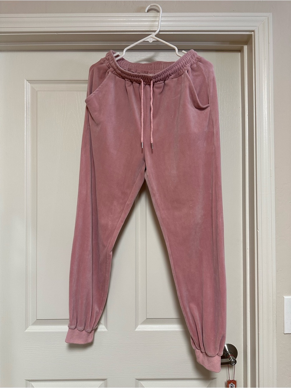 Plush Velvet Jogger Set -jacket and pants  - Dusty Rose
